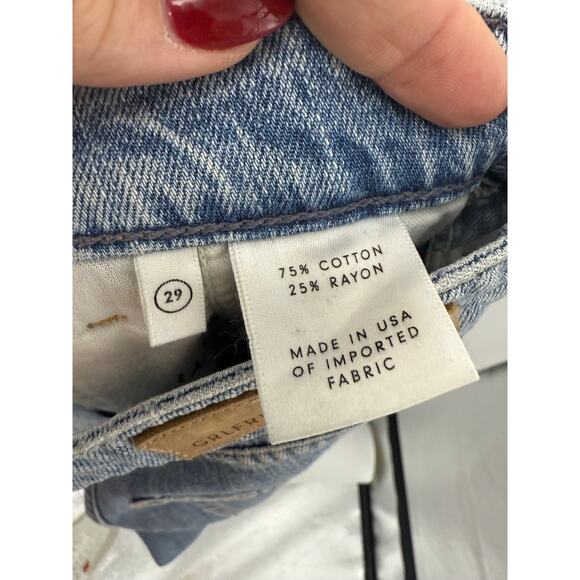 GRLFRND Veronique Tempo 90s Tapered High Rise Jeans Women’s Size 29 Vintage Blue - Picture 10 of 11